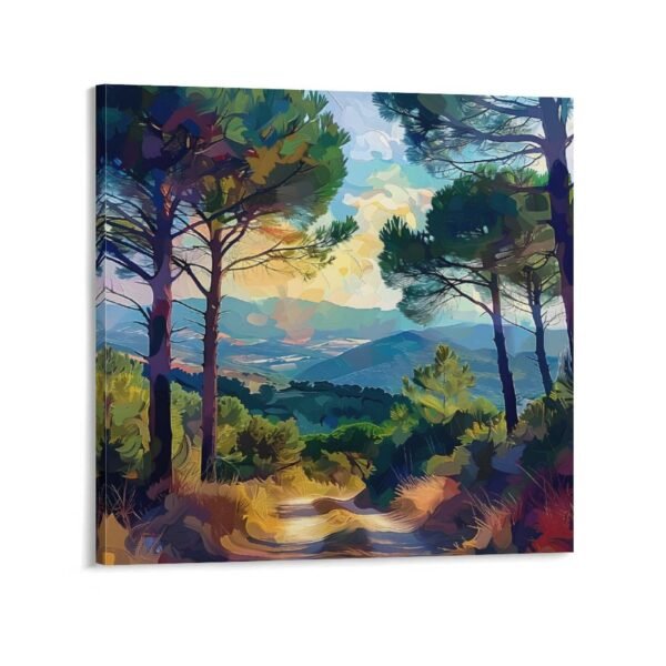 Digital painting of the South Of France landscape