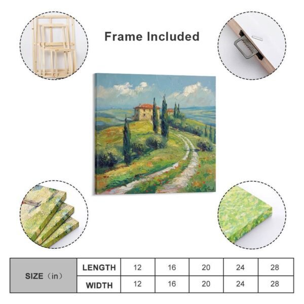 An oil painting of the landscape in Tuscany Italy - Image 2
