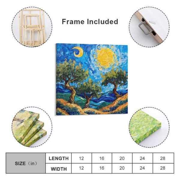 vincent van gogh inspired olive trees with blue - Image 2