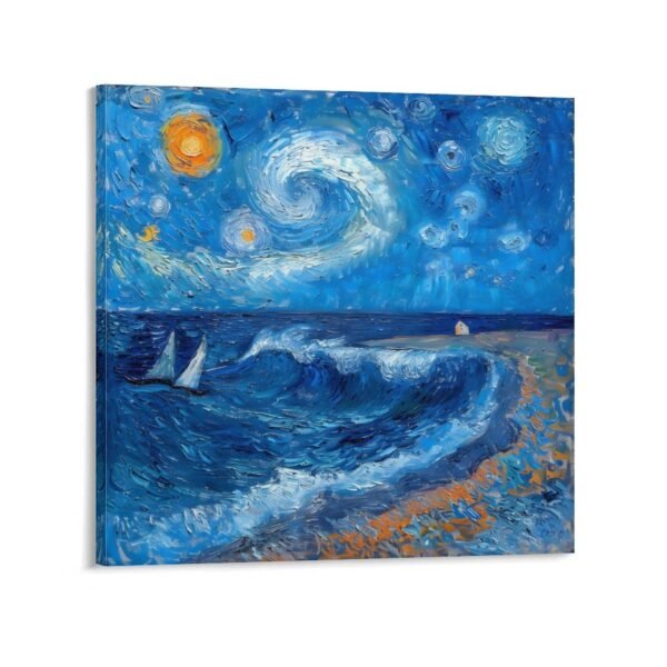 the painting of a blue sky in the style of light