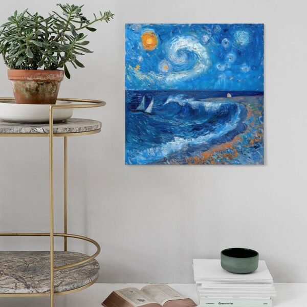 the painting of a blue sky in the style of light - Image 5