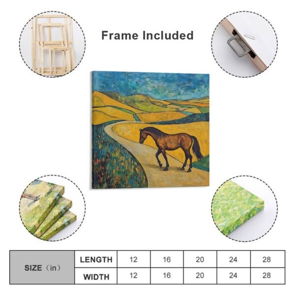 A horse is walking on the road - Image 2