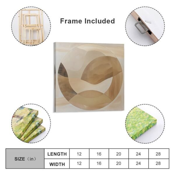 An abstract painting of beige and tan colors - Image 2